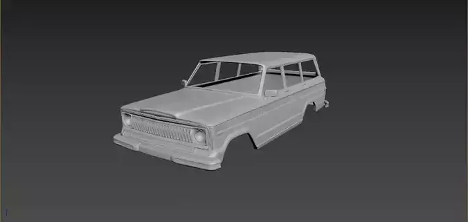 Jeep Grand Wagoneer 1973 Body For Print