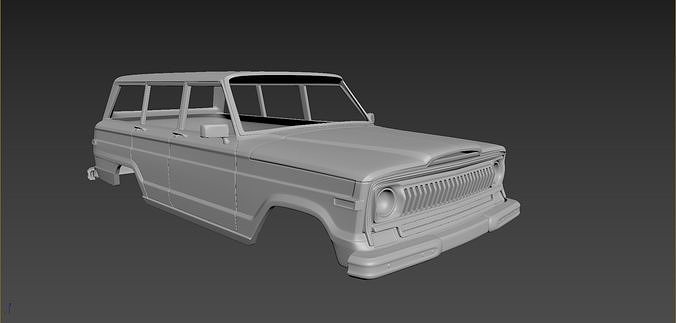 Jeep Grand Wagoneer 1973 Body For Print 3D print model 5