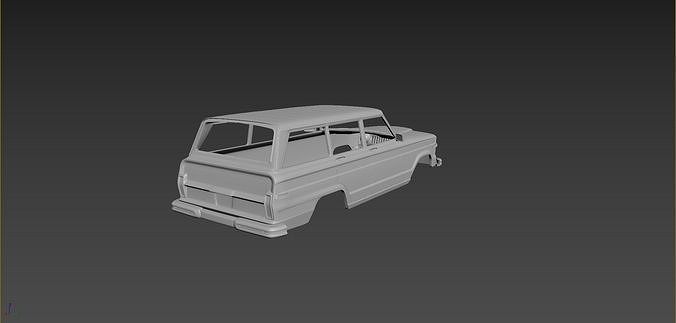 Jeep Grand Wagoneer 1973 Body For Print 3D print model 4