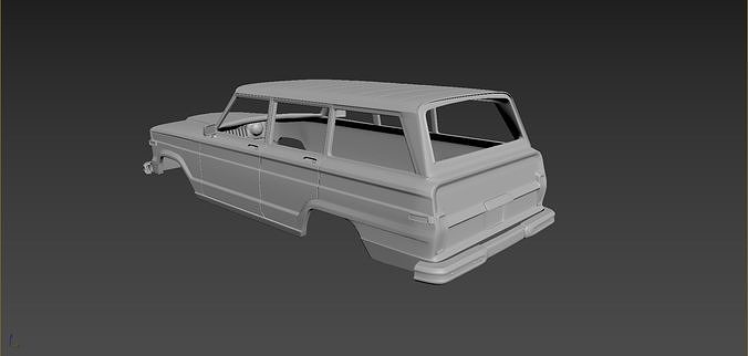 Jeep Grand Wagoneer 1973 Body For Print 3D print model 3
