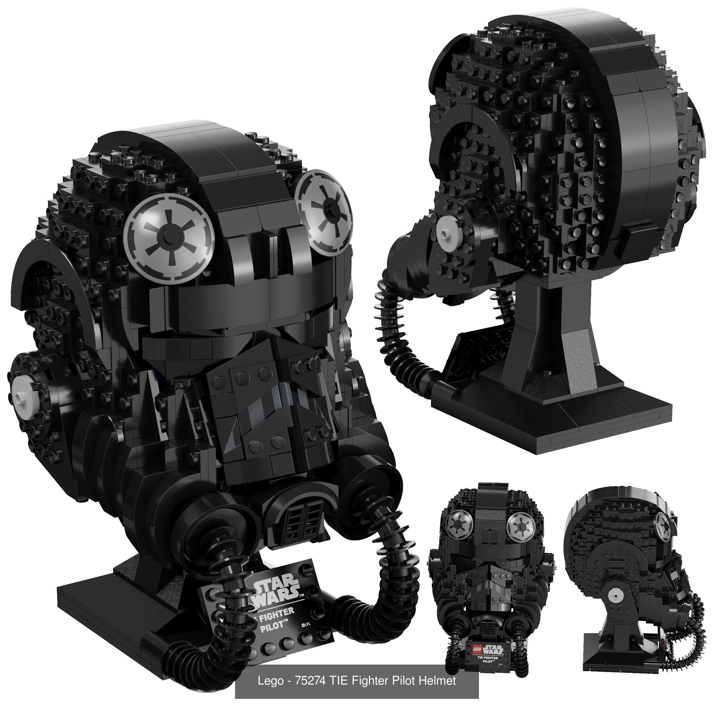 Lego Star Wars helmet 3D Model Collection_1