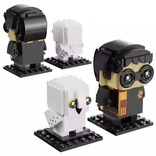 Lego Brickheadz - 41615 Harry Potter and Hedwig 3D model