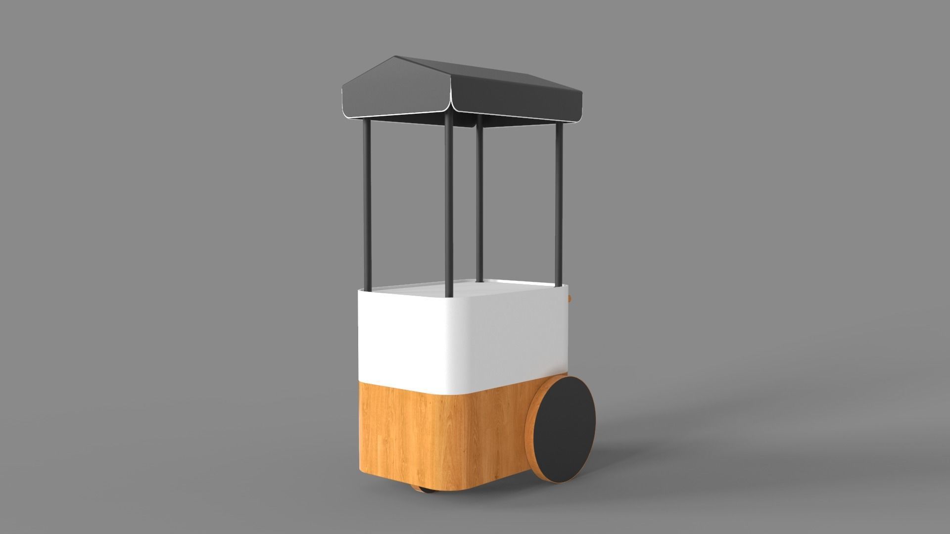 Food Stand - Cart 2 3D model_4