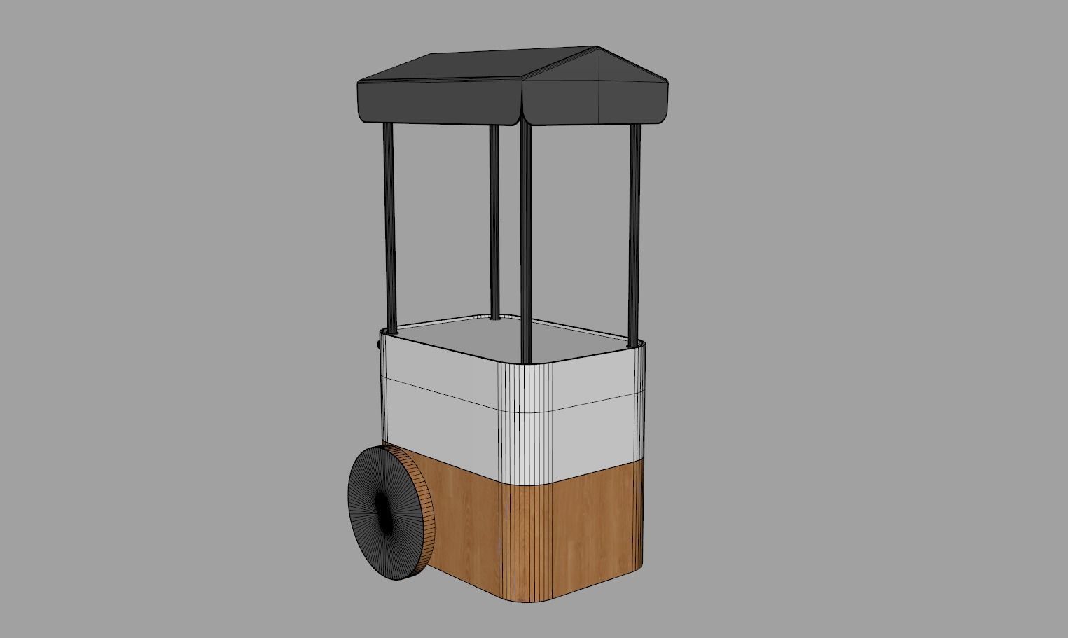 Food Stand - Cart 2 3D model_16