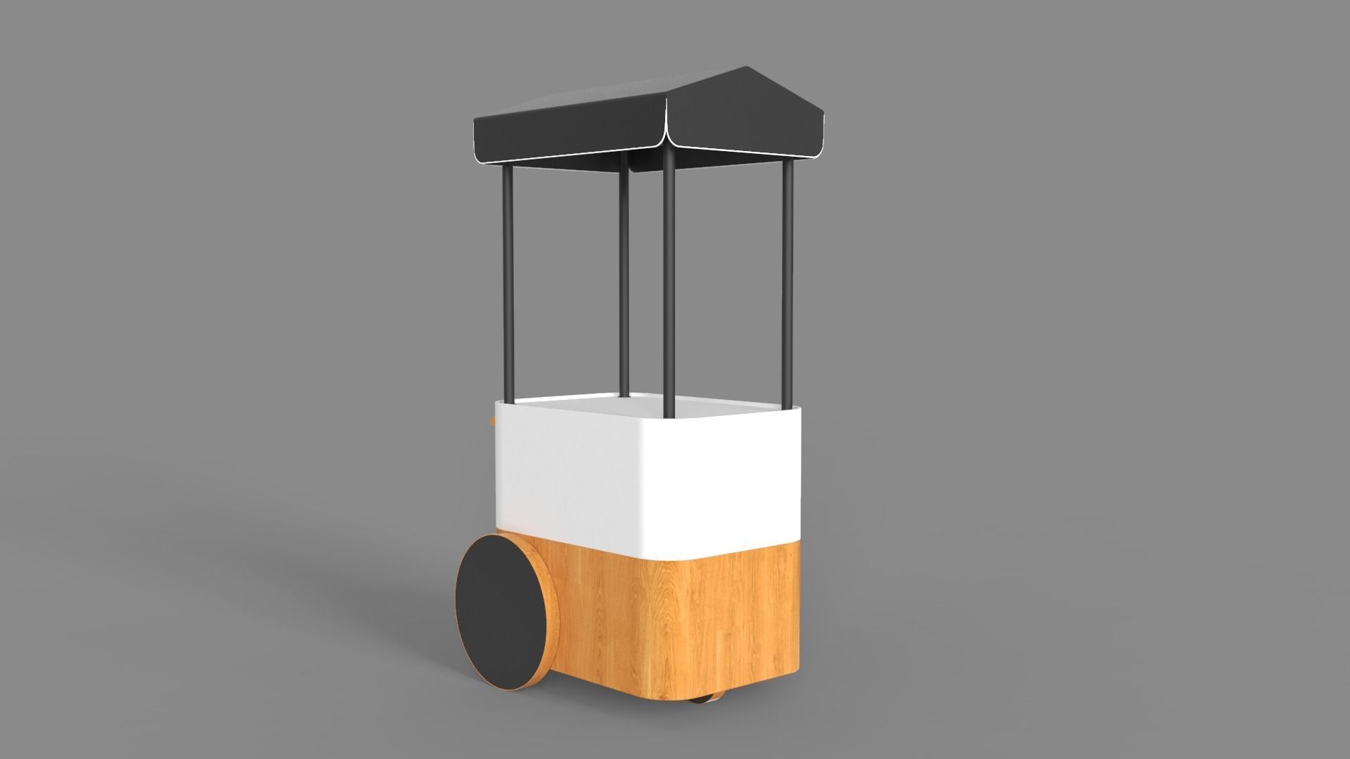 Food Stand - Cart 2 3D model_2