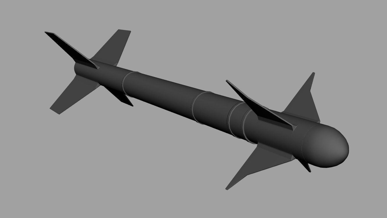 Sidewinder Missile with Armys Textures 3D model_4