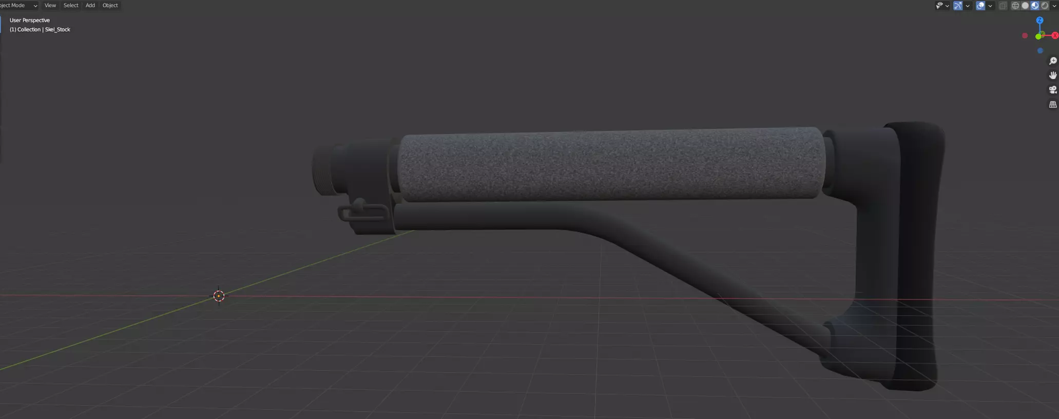 M4 AR-15 Double Star Skeleton Stock 3D model_0