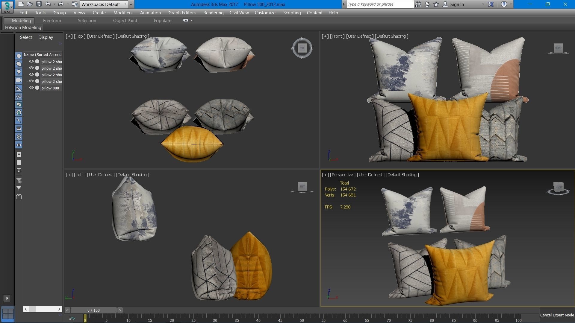 50 Decorative set pillow 500-549 3D model_53