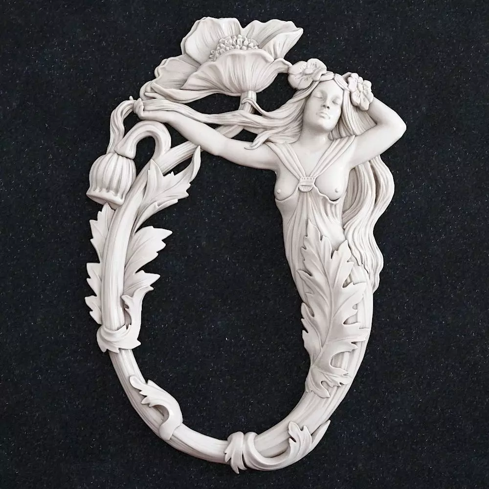 Girl Flower 2 3D print model_0