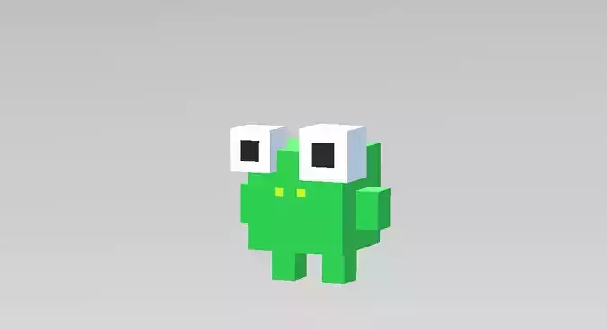 Pixel Frog 3D model