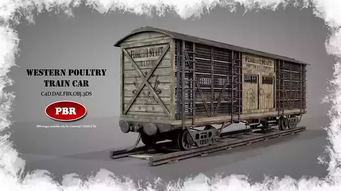 Poultry Train Car 3D model