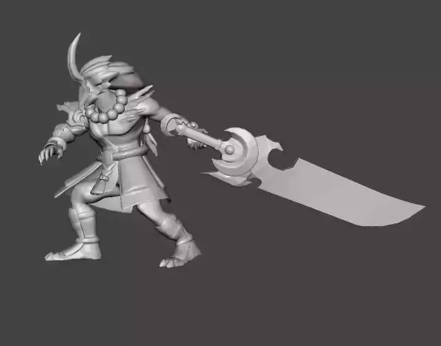 Blood Moon Tryndamere 3D Model 3D print model