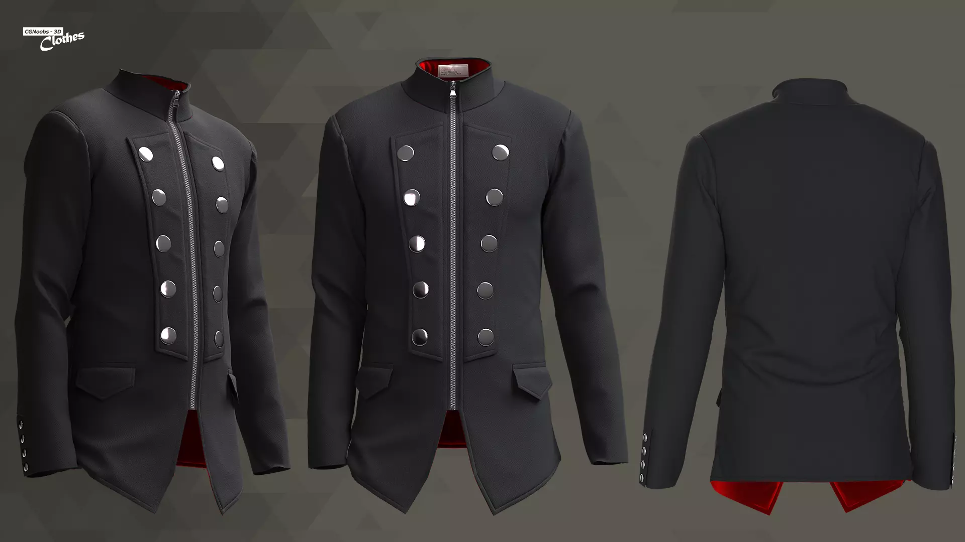 The Jacket 02 - 62 Marvelous Designer and Clo3D 3D model | CGTrader
