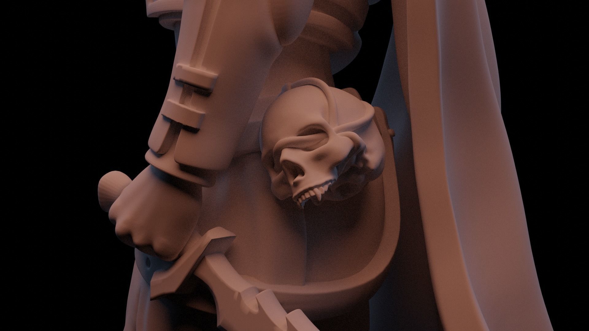 Laara 75mm miniature presupported 3D print model_2