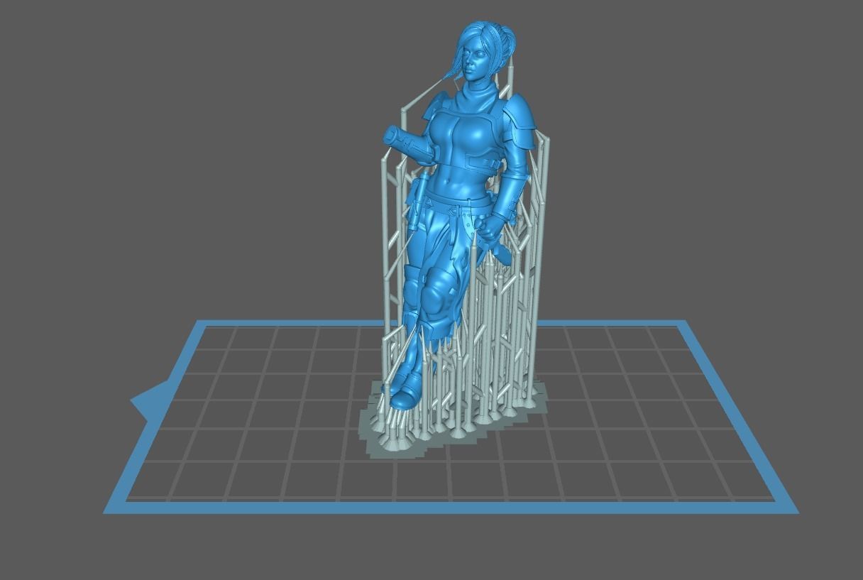 Laara 75mm miniature presupported 3D print model_4