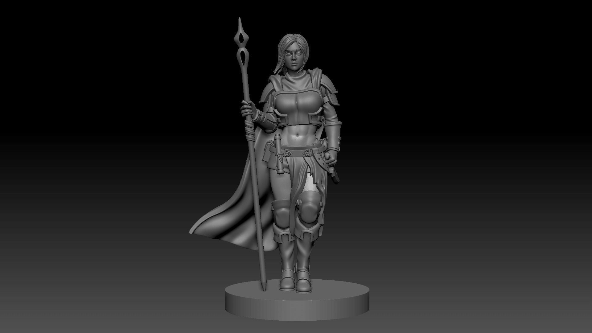 Laara 75mm miniature presupported 3D print model_3