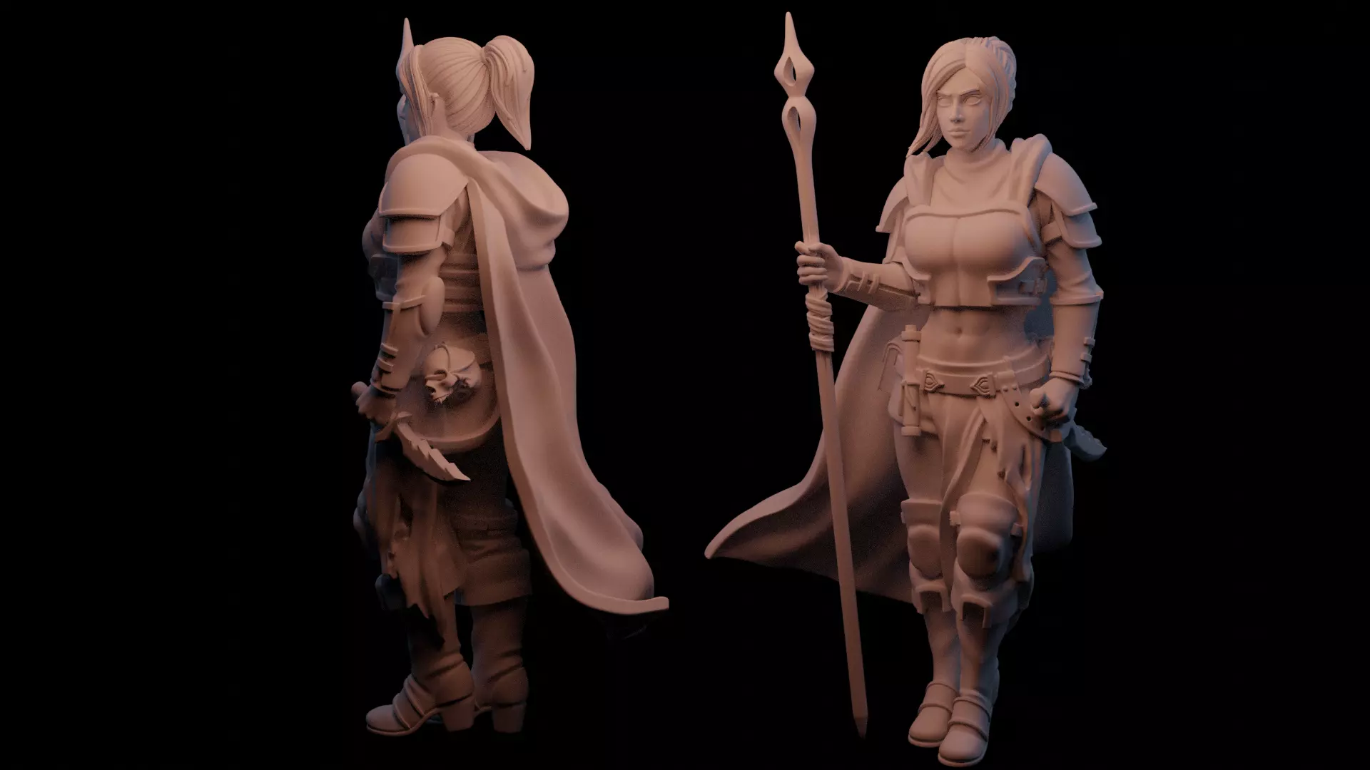 Laara 75mm miniature presupported 3D print model_0