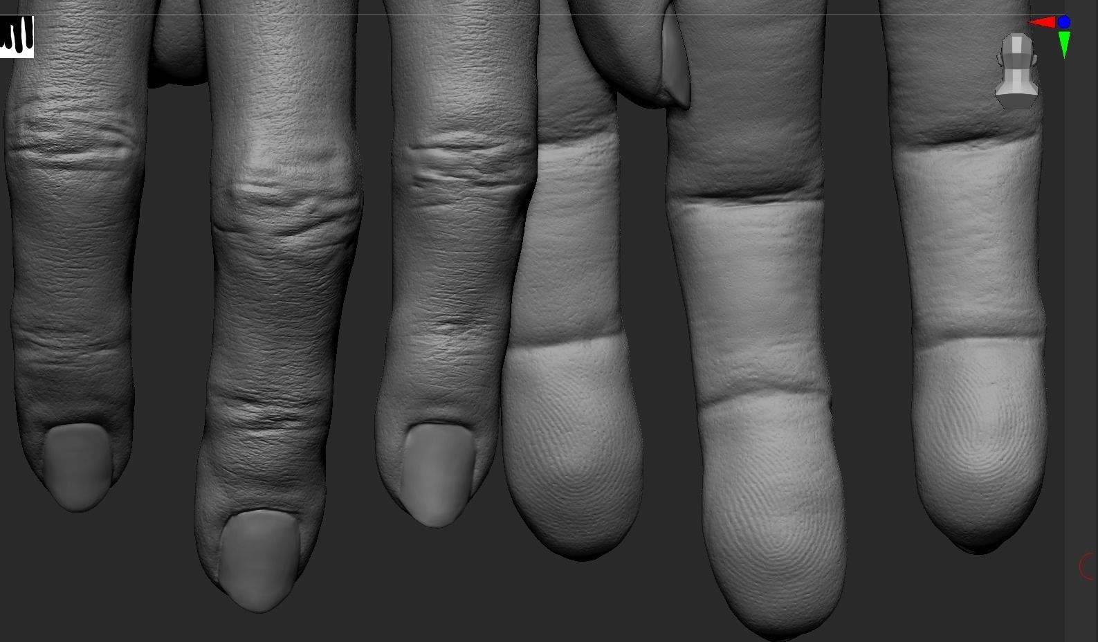 Female Hand 3D model_9