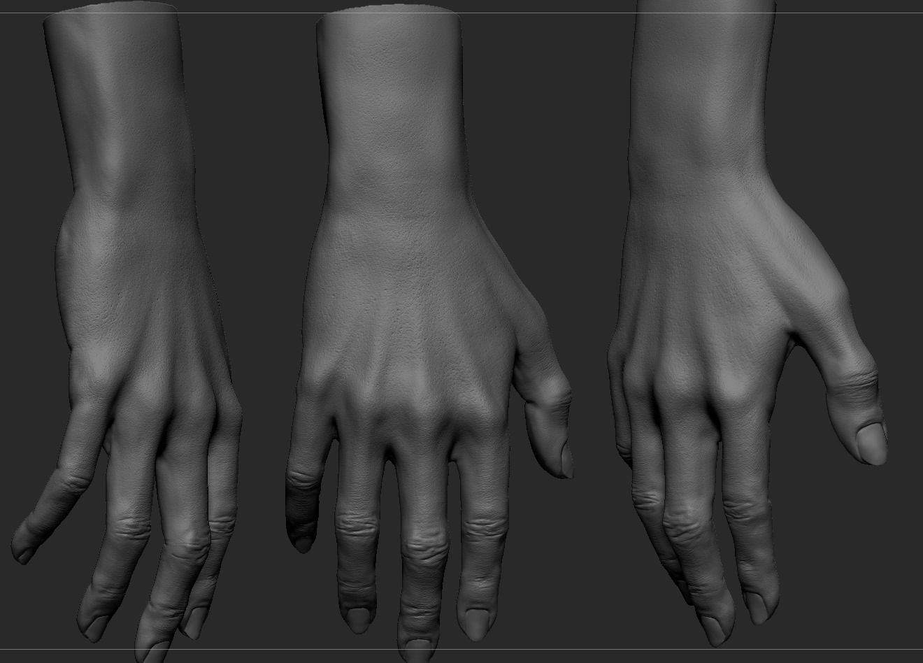 Female Hand 3D model_8