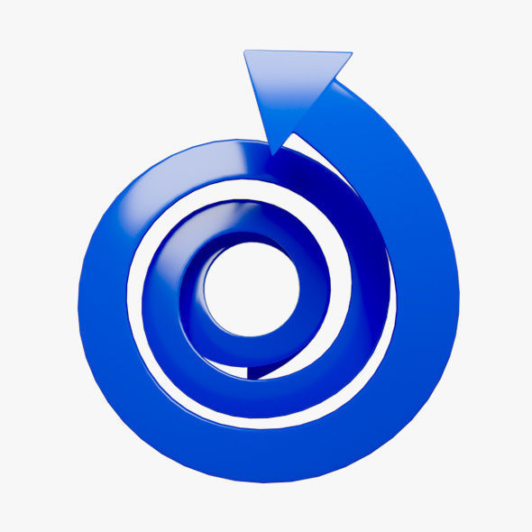 Arrow spiral 3D model_4