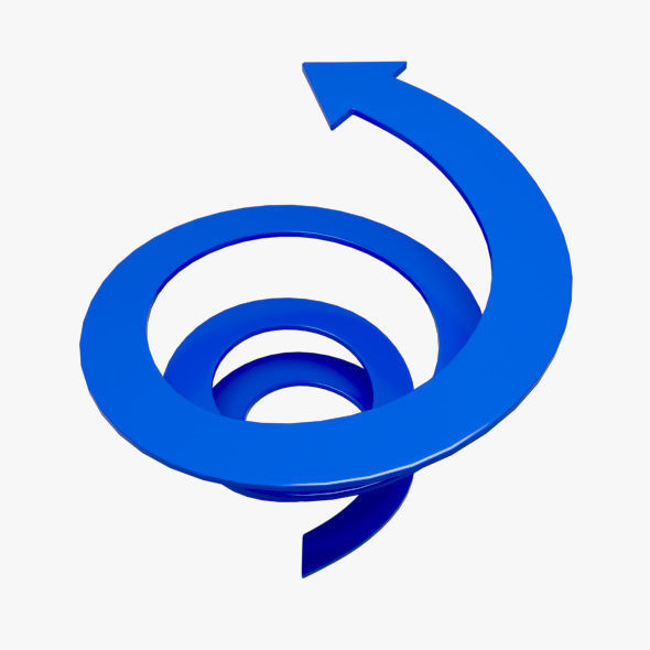 Arrow spiral 3D model_2
