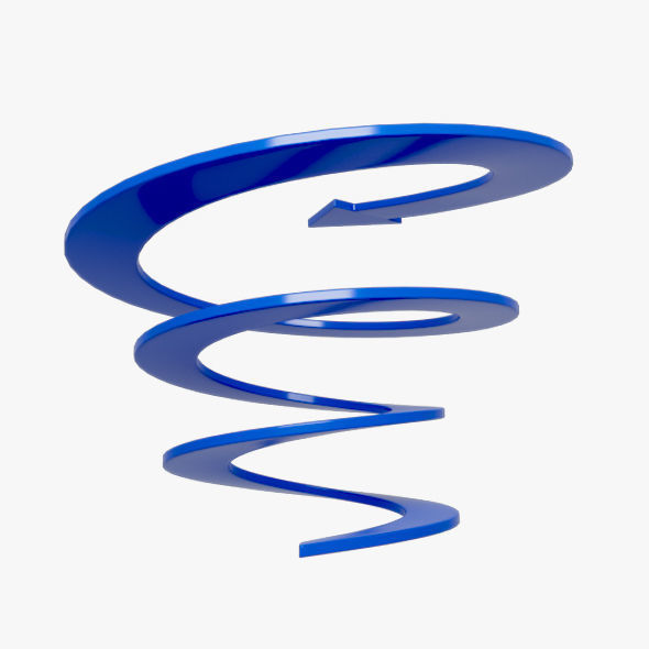 Arrow spiral 3D model_3