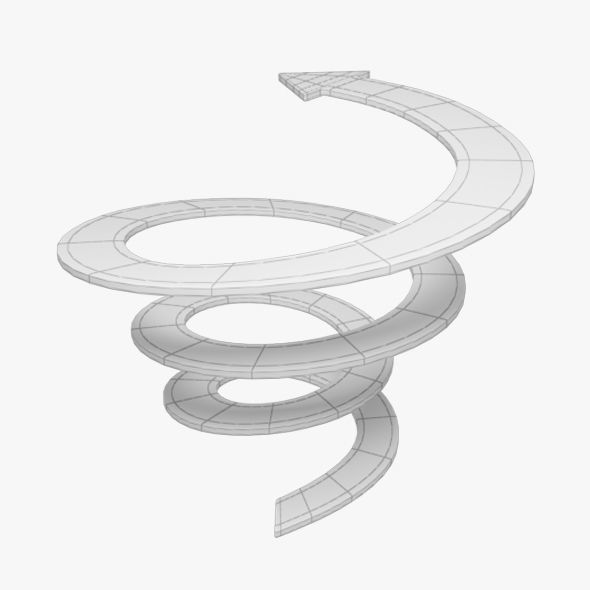 Arrow spiral 3D model_5