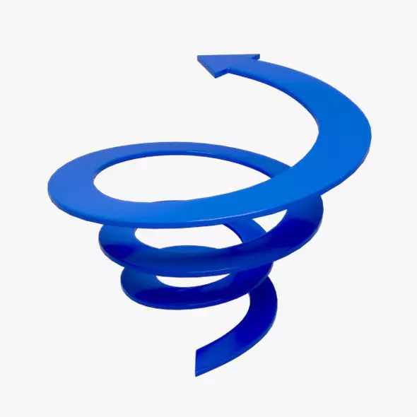 Arrow spiral 3D model_0