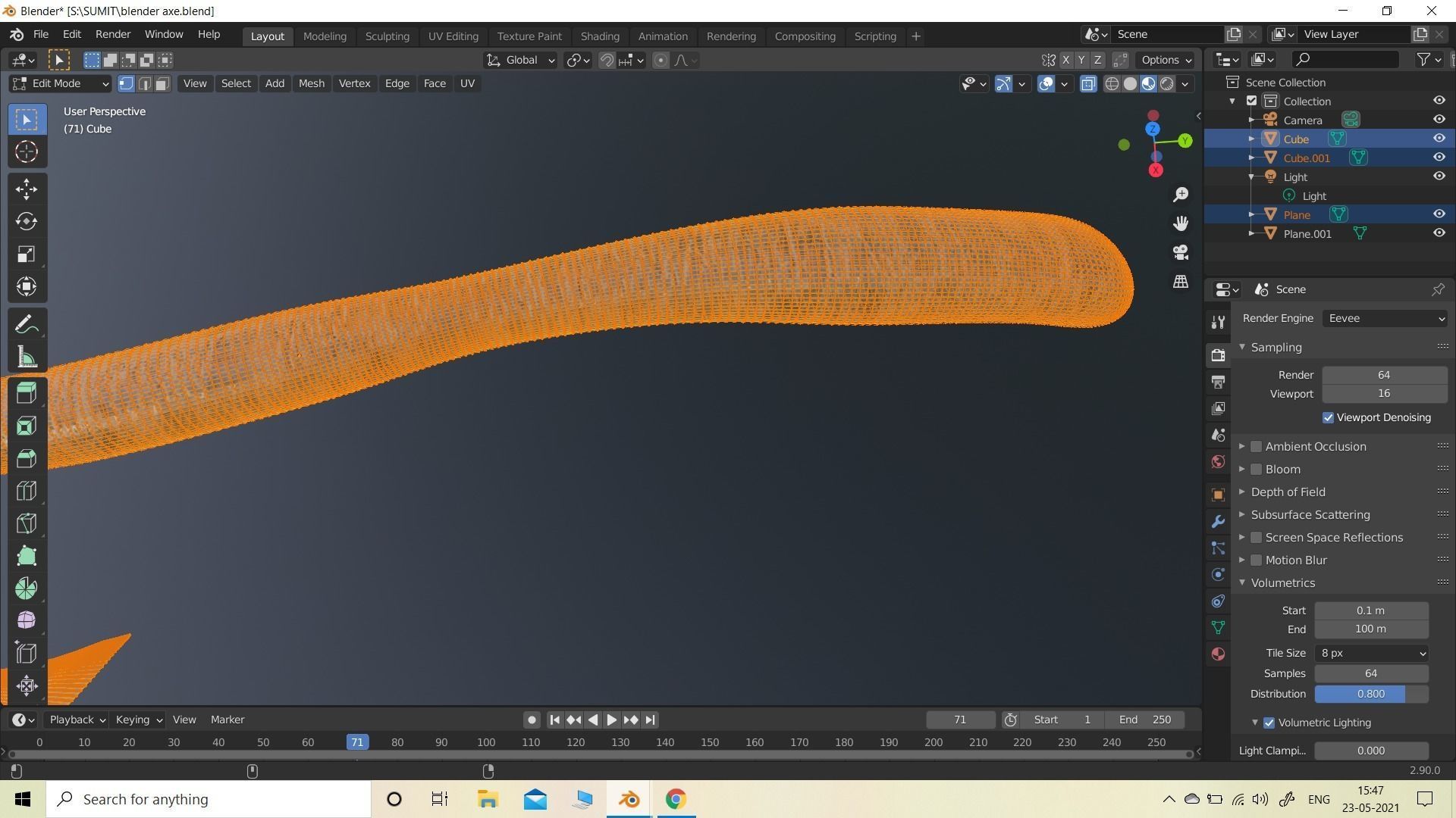 HIGH POLY MEDIEVAL AXE MODEL 3D model_5