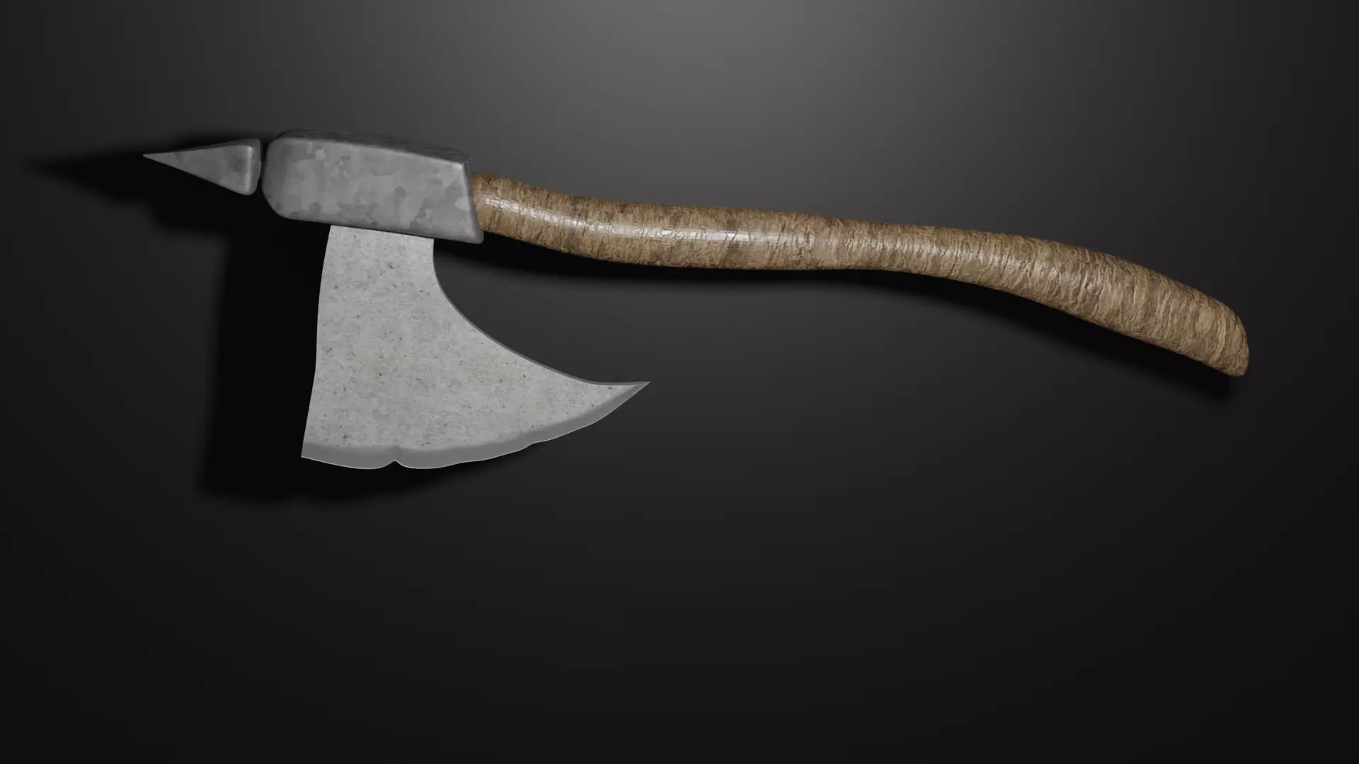 HIGH POLY MEDIEVAL AXE MODEL 3D model_0