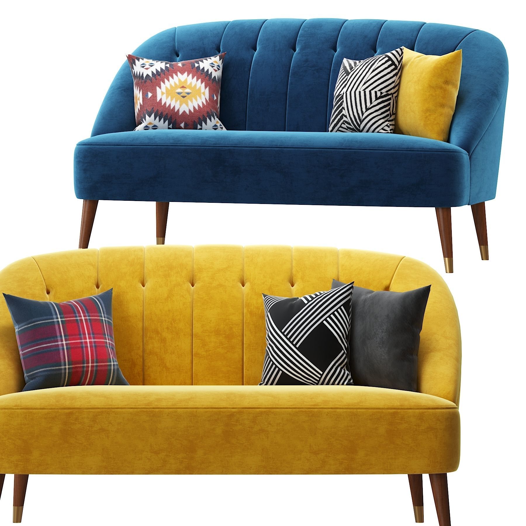 Margot Accent sofa 3D model_2