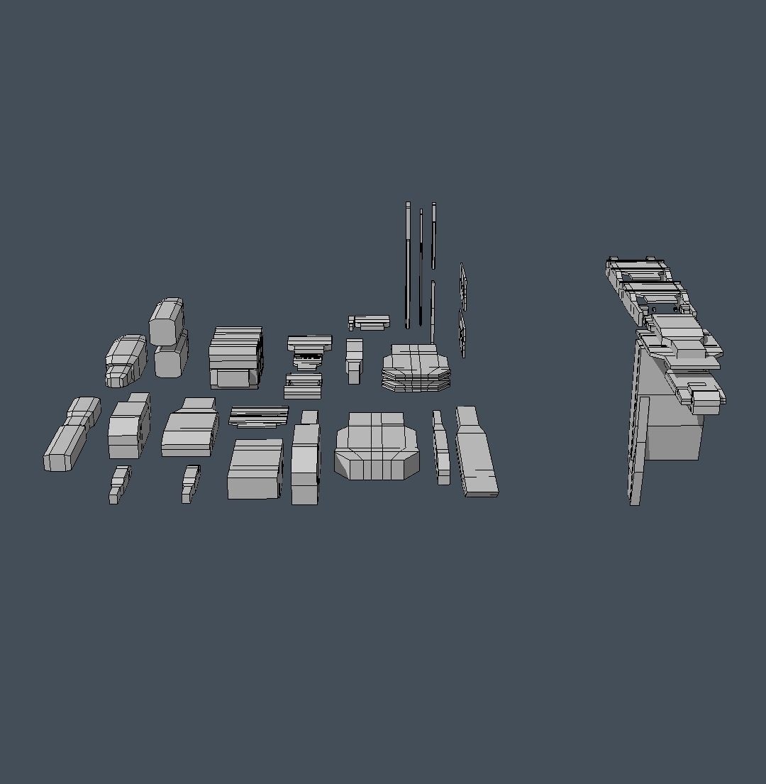 basic shapes kit Free 3D model_1