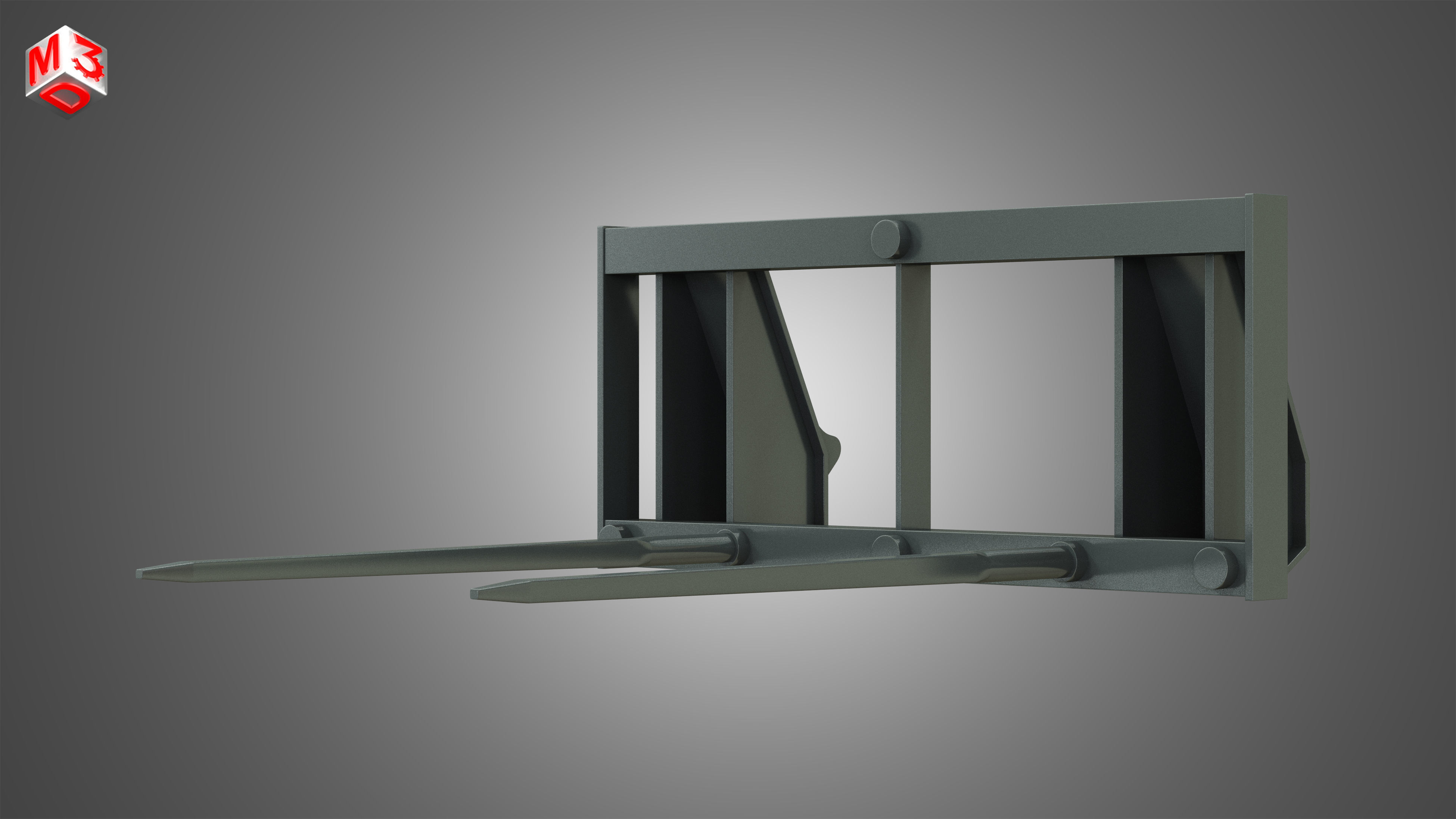 Bale Spike - Front Loader 3D model_2