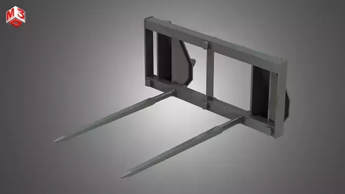 Bale Spike - Front Loader 3D model