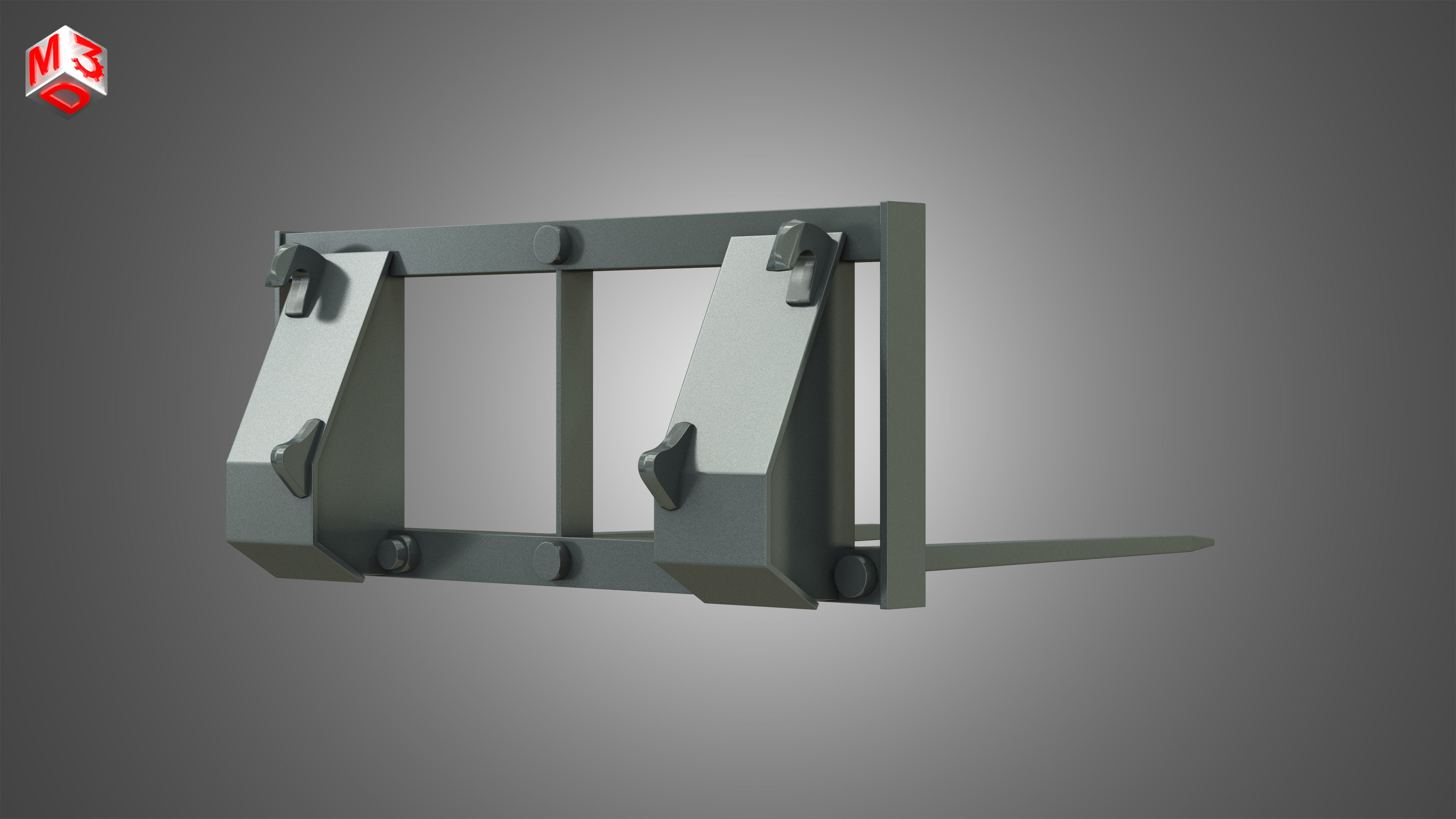 Bale Spike - Front Loader 3D model_4