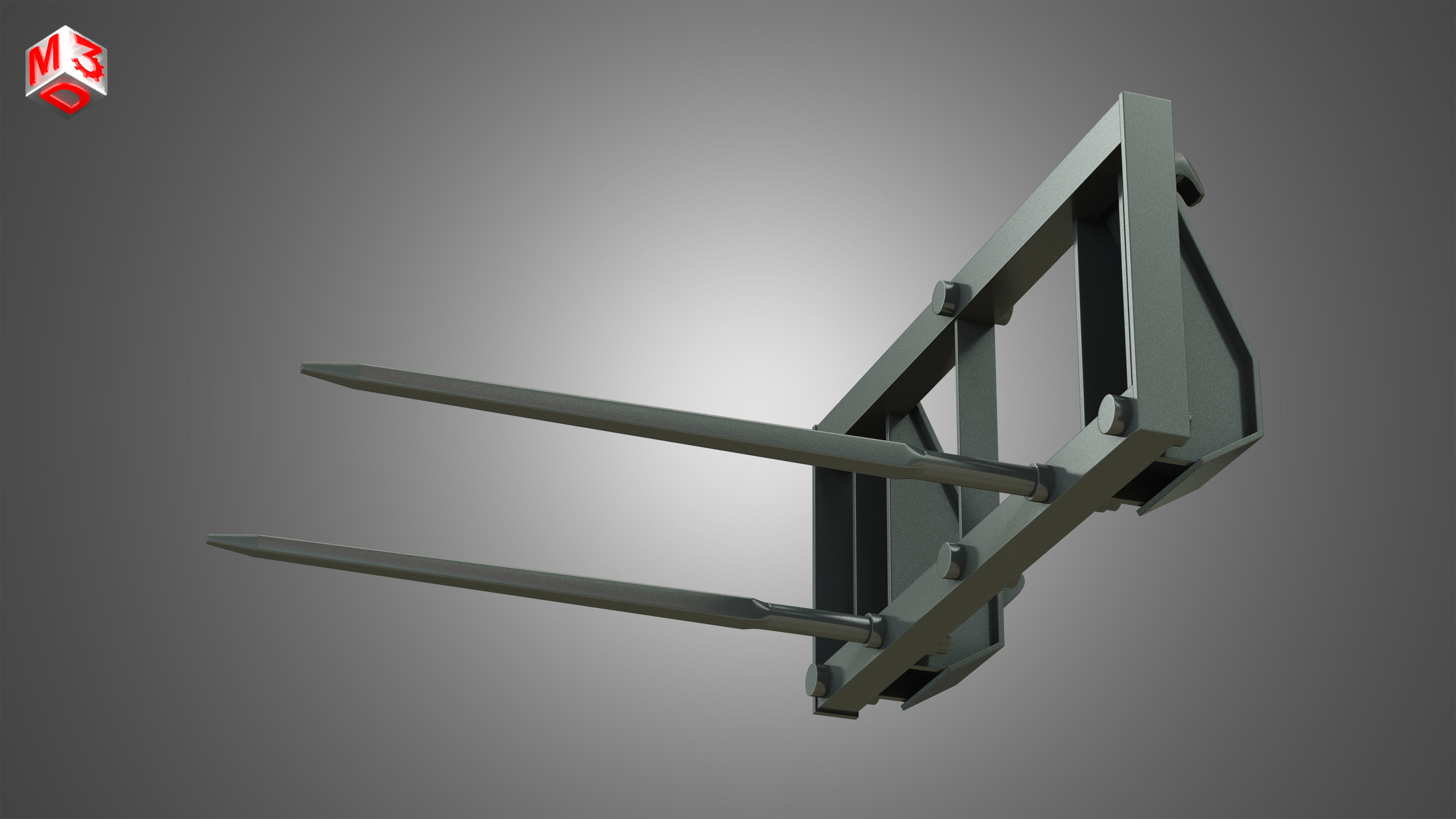 Bale Spike - Front Loader 3D model_10