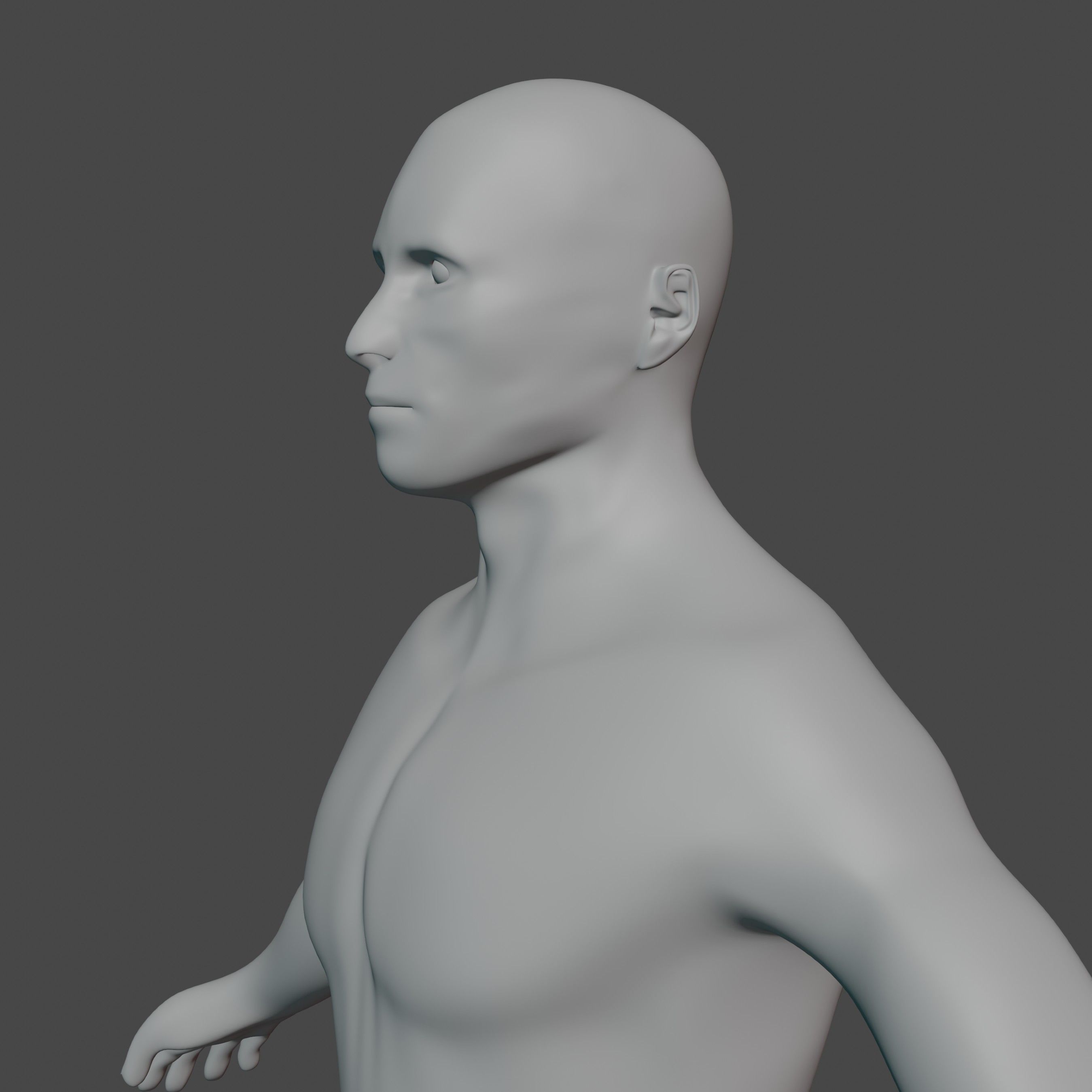 Male Base Mesh 3D model_2