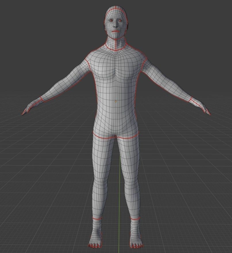 Male Base Mesh 3D model_8