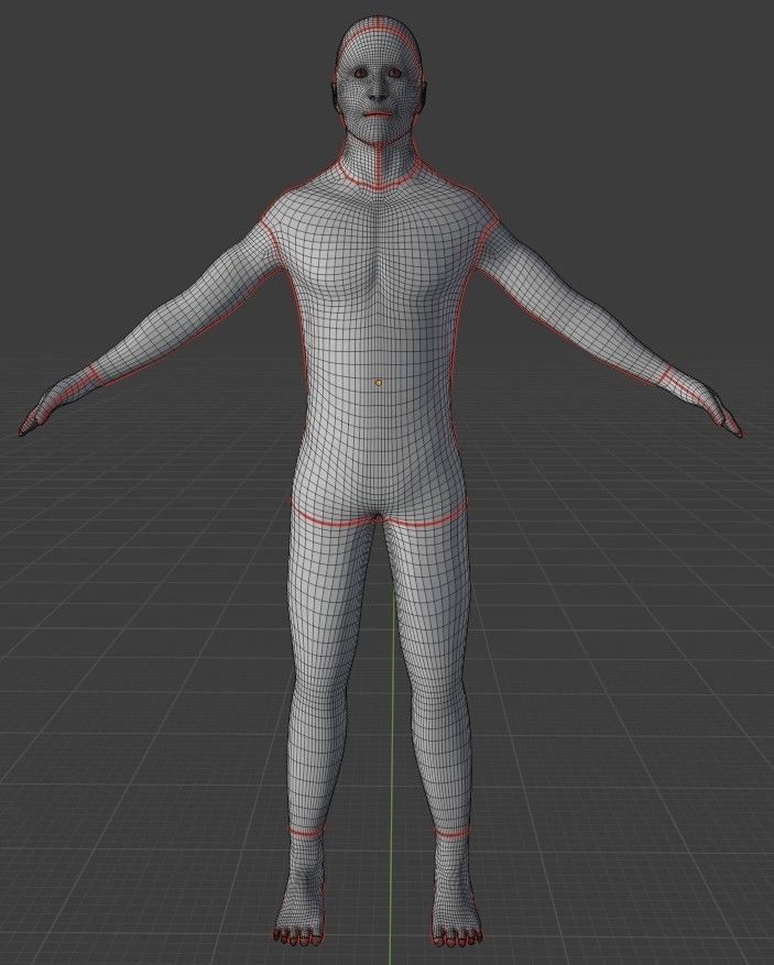 Male Base Mesh 3D model_7