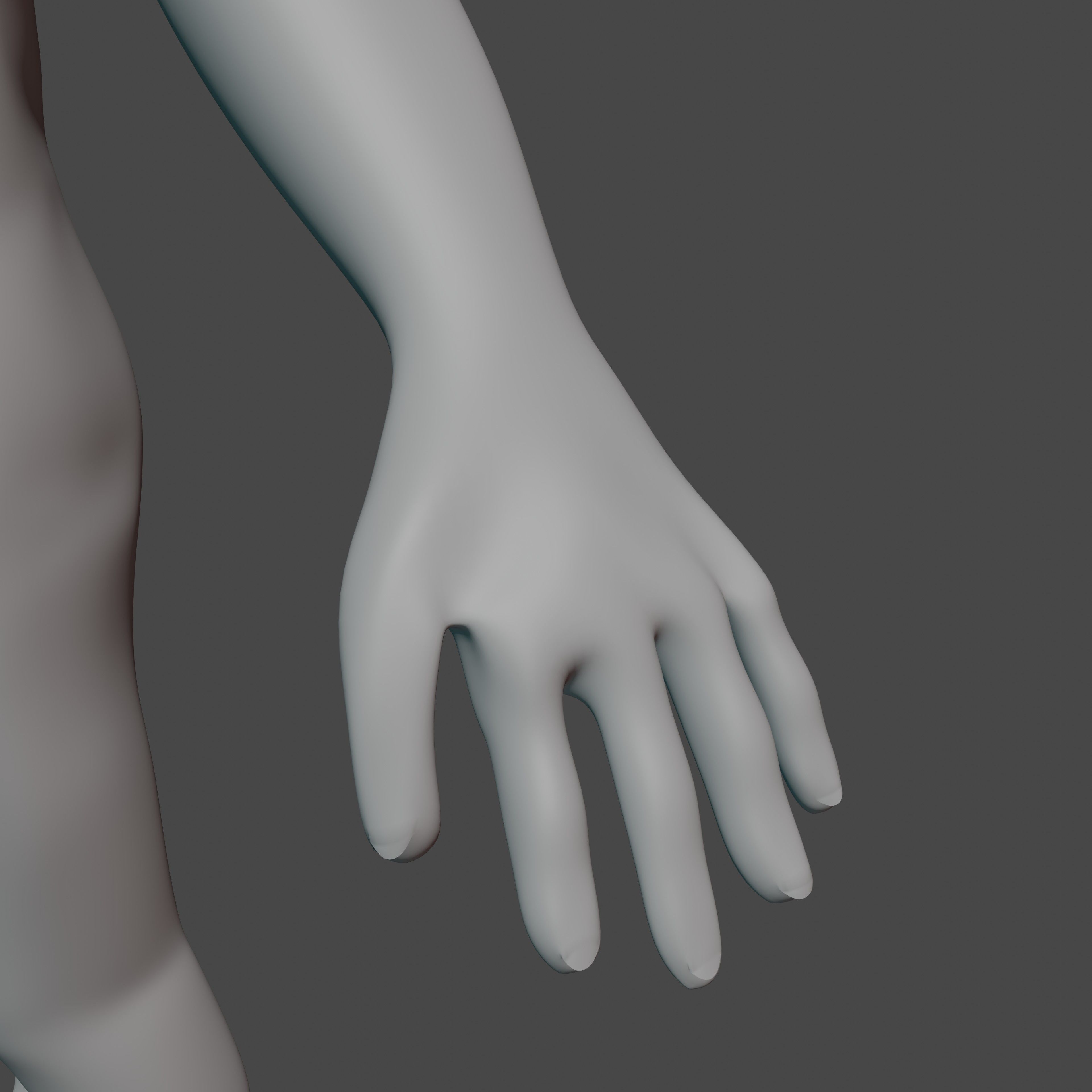 Male Base Mesh 3D model_4