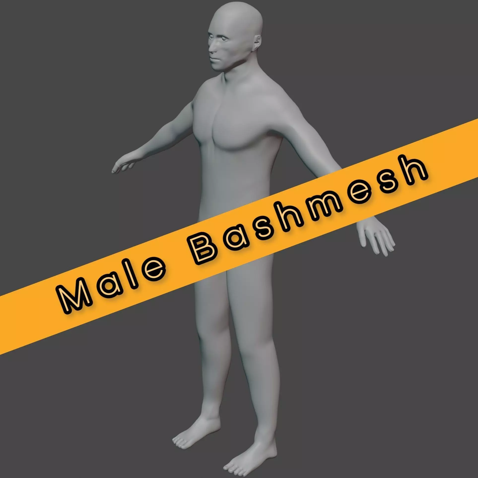 Male Base Mesh 3D model_0
