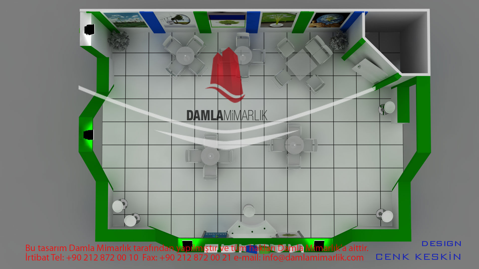 Erksan exhibition stand design 3D model_1