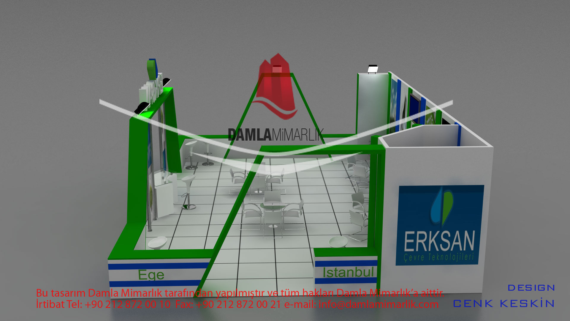 Erksan exhibition stand design 3D model_2