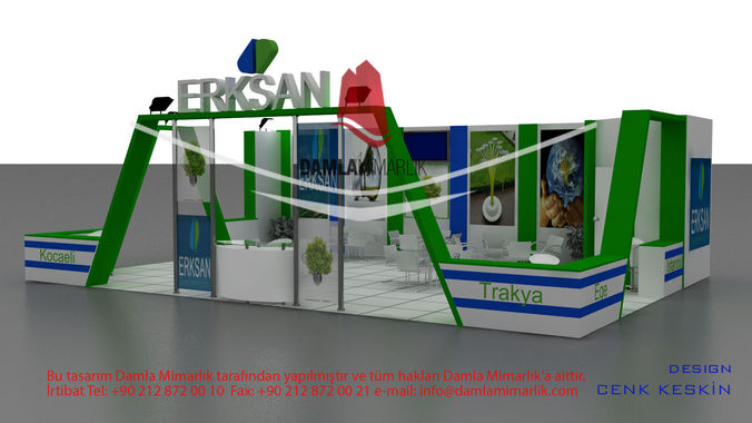 Erksan exhibition stand design 3D model