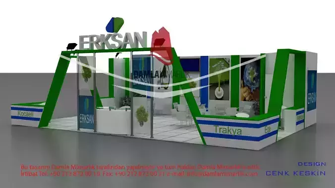 Erksan exhibition stand design 3D model