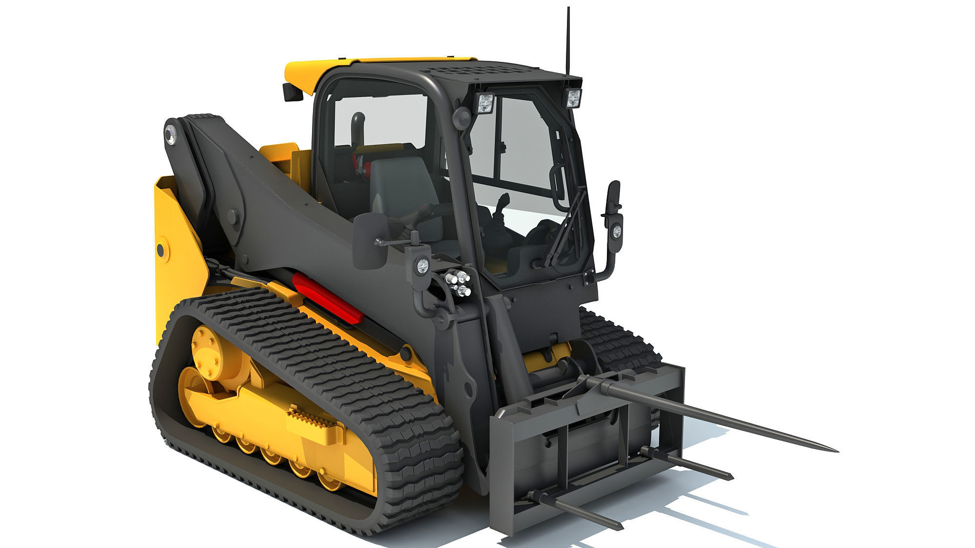 Skid Steer Loader Bale Fork 3D model_7
