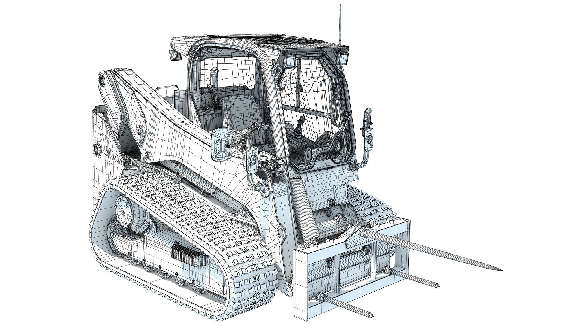 Skid Steer Loader Bale Fork 3D model_16