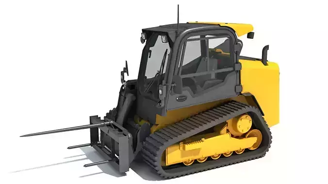 Skid Steer Loader Bale Fork 3D model