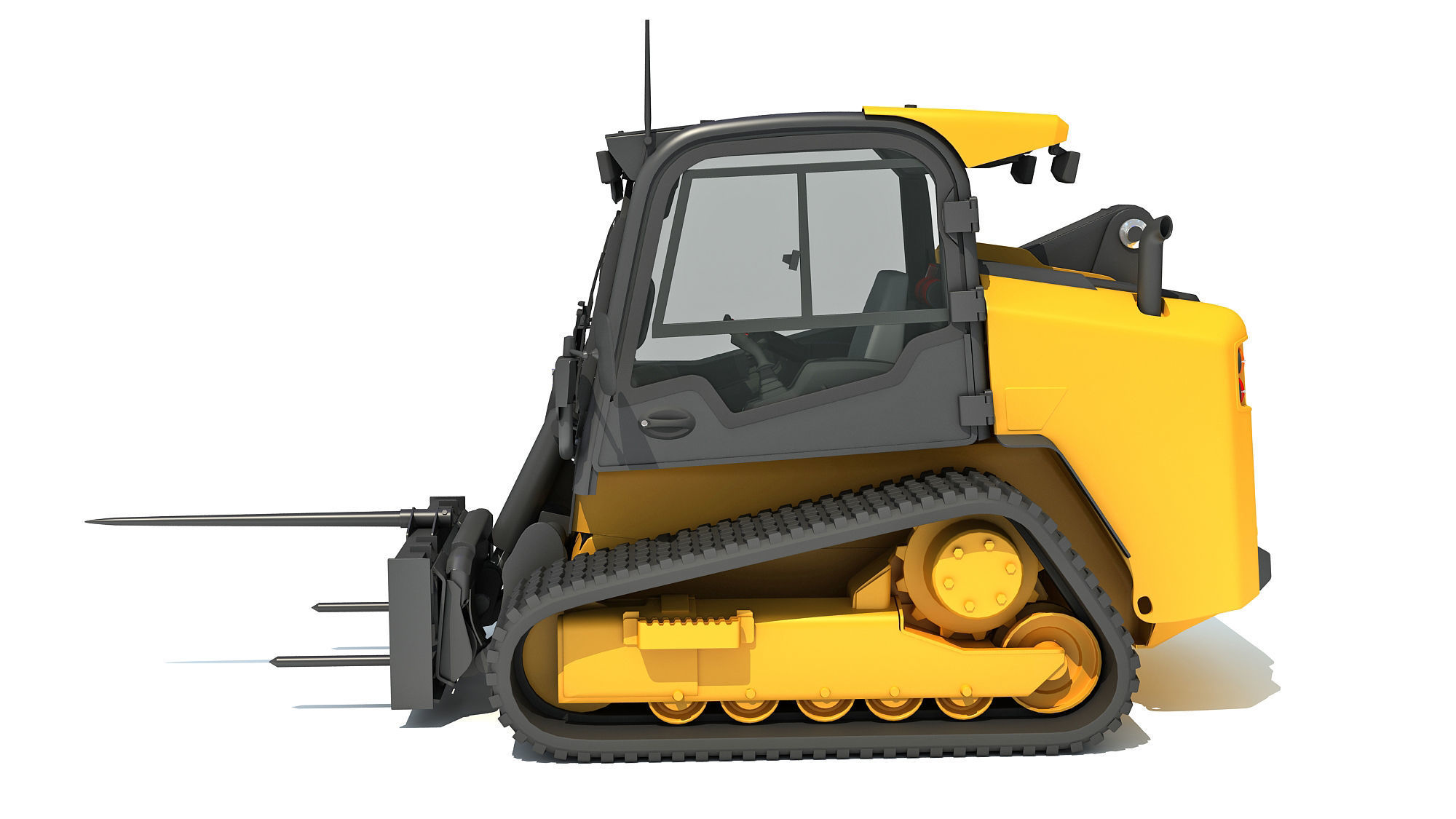 Skid Steer Loader Bale Fork 3D model_1