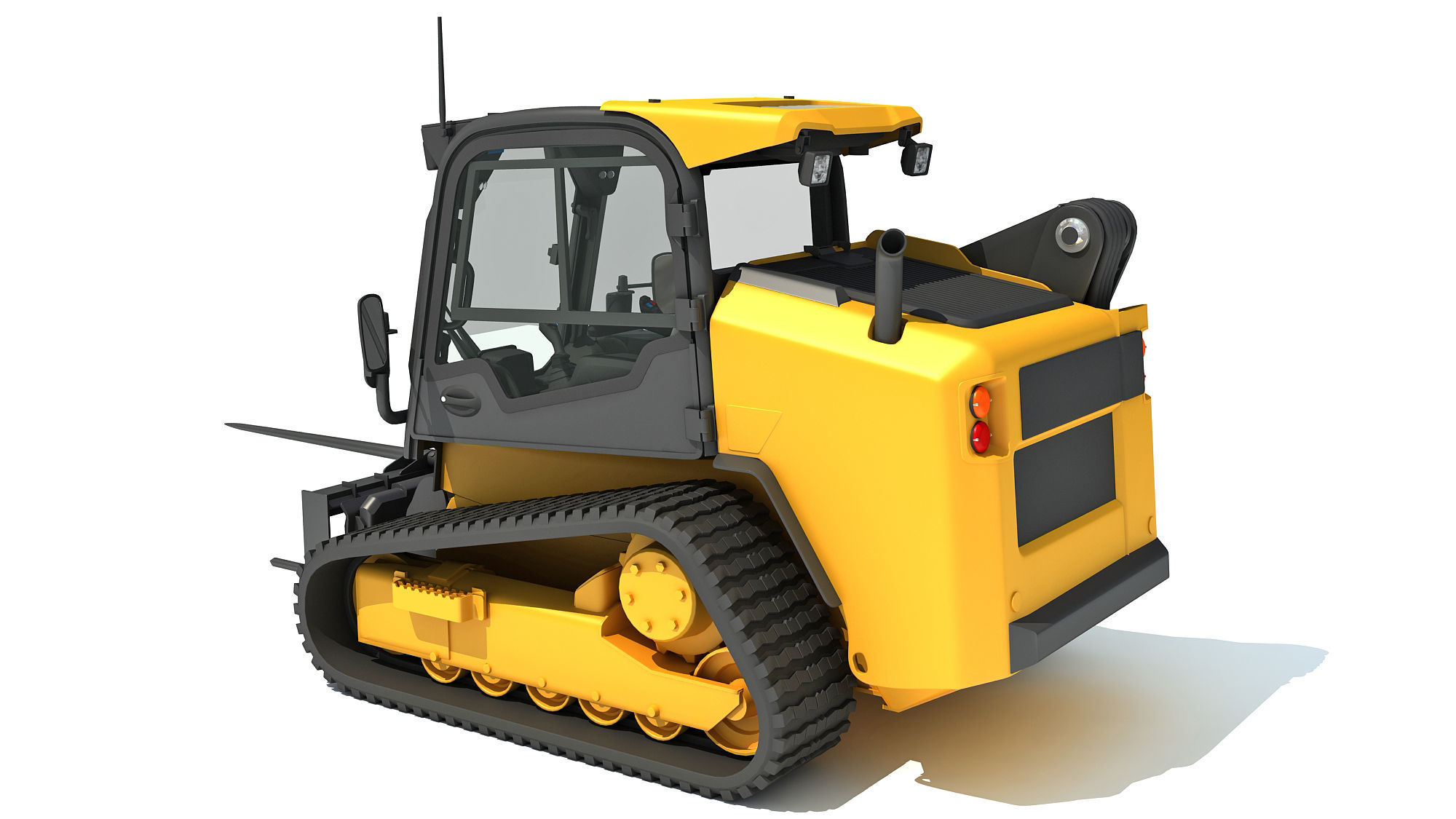 Skid Steer Loader Bale Fork 3D model_2